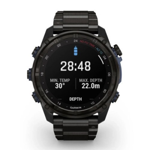 Смарт-годинник Garmin Descent Mk3i, 51mm, Crbn Gry DLC Ti/Ti, Dive Computer, GPS дайвінг комп'ютер (010-02752-14)