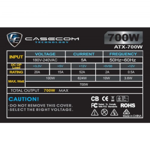 Блок питания Casecom 700W (CM 700 ATX)