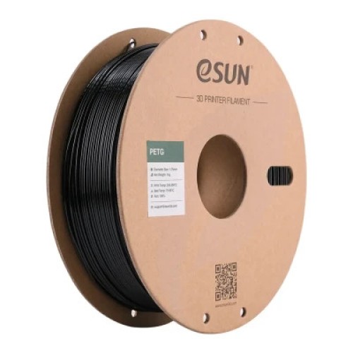 Пластик для 3D-принтера eSUN PETG P1.75мм, 1кг, solid black (PETG-P175SB1)