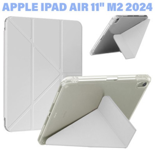 Чехол для планшета BeCover Ultra Slim Origami Transparent Apple iPad Air 11" M2/M3 (2024/2025) Gray (711390)