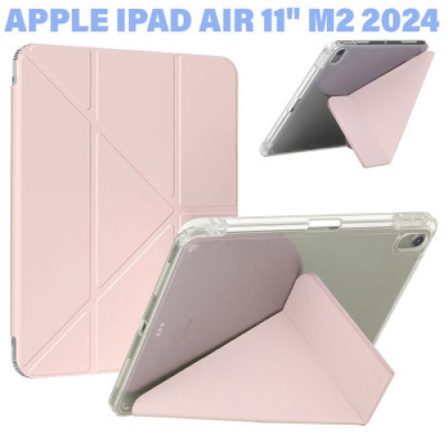 Чехол для планшета BeCover Ultra Slim Origami Transparent Apple iPad Air 11" M2/M3 (2024/2025) Pink (711391)