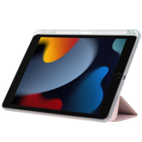 Чехол для планшета BeCover Ultra Slim Origami Transparent Apple Pencil Apple iPad 10.2 2019/2020/2021 Pink (711100)