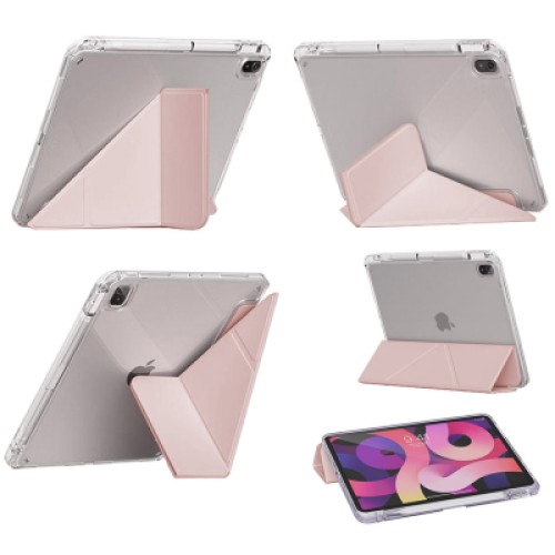 Чехол для планшета BeCover Ultra Slim Origami Transparent Apple Pencil Apple iPad Air (4/5) 2020/2022 10.9" Pink (711104)