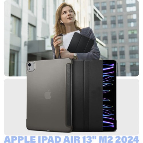 Чехол для планшета BeCover Tri Fold Hard Apple iPad Air 13" M2/M3 (2024/2025) Black (711471)