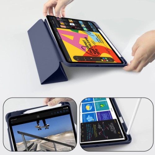 Чехол для планшета BeCover Tri Fold Hard TPU Apple iPad Air 11" M2/M3 (2024/2025) Deep Blue (711401)