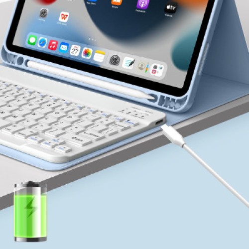 Чехол для планшета BeCover Keyboard Apple iPad Air (4/5) 2020/2022 10.9" Light Blue (711146)