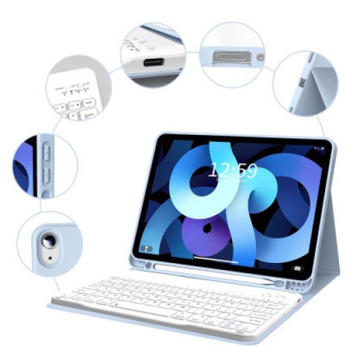 Чехол для планшета BeCover Keyboard Apple iPad Air 11" M2/M3 (2024/2025) Light Blue (711397)
