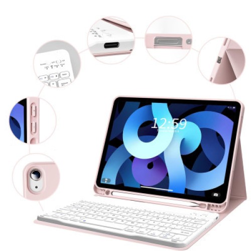 Чехол для планшета BeCover Keyboard Apple iPad Air 11" M2/M3 (2024/2025) Pink (711398)