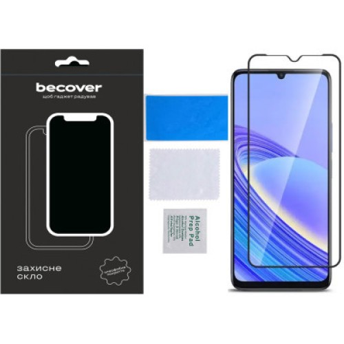 Стекло защитное BeCover TCL 40 SE (T610K2) Black (711380)