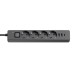 Сетевой фильтр питания ColorWay CW-CHE435PDB, 4 розетки/3USB 5M (CW-CHE435PDB)