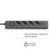 Сетевой фильтр питания ColorWay CW-CHE435PDB, 4 розетки/3USB 5M (CW-CHE435PDB)