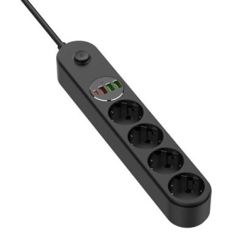Сетевой фильтр питания ColorWay CW-CHE44PDB, 4 розетки/4USB 2M (CW-CHE44PDB)