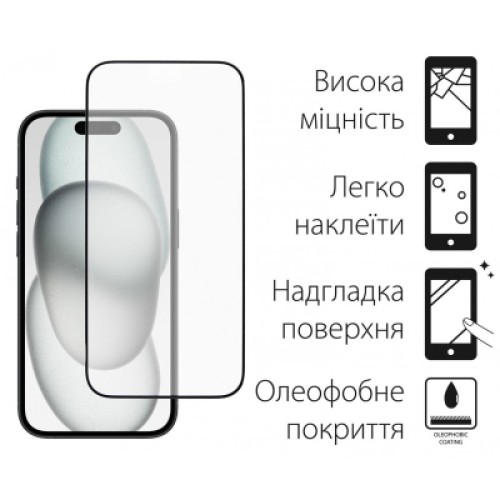 Стекло защитное Dengos iPhone 15 Plus 2шт. (DG-TG2P-35)