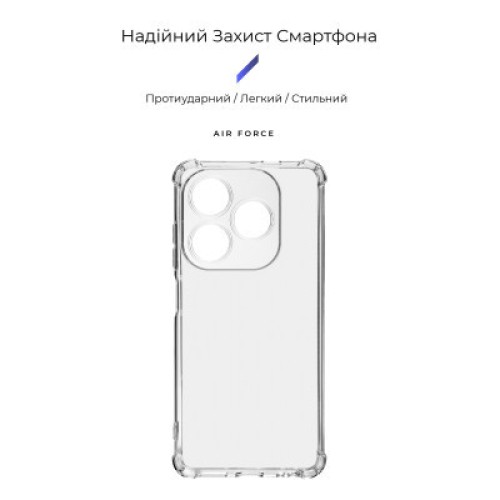 Чехол для мобильного телефона Armorstandart Air Force Tecno Spark 20 (KJ5n) Camera cover Transparent (ARM77679)