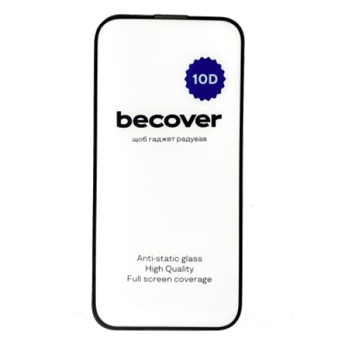 Стекло защитное BeCover Apple iPhone 15 Pro 10D Black (711331)