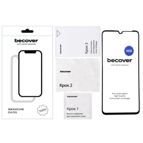 Стекло защитное BeCover Honor X7a 10D Black (711334)