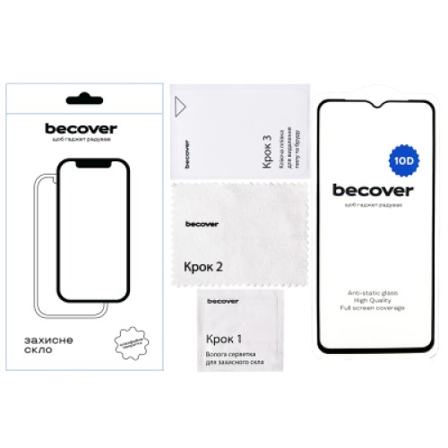 Стекло защитное BeCover Samsung Galaxy A04e SM-A042 10D Black (711347)