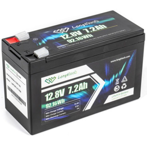 Батарея LiFePo4 Longttech LiFePO4 12.8V - 7.2Ah (LAR1207-LT7-R26)