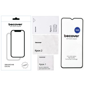 Стекло защитное BeCover Motorola Moto E13 10D Black (711520)