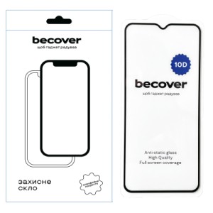 Стекло защитное BeCover Motorola Moto E13 10D Black (711520)