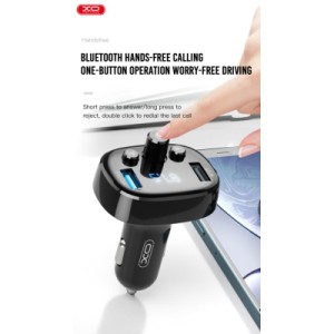 FM модулятор XO BCC-02 3.1A/2 USB Black (ВCC-02)