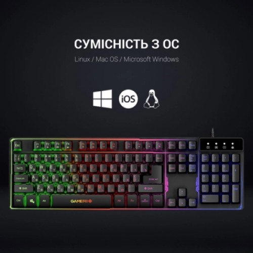 Клавиатура GamePro GK576 Nitro+ USB Black (GK576)