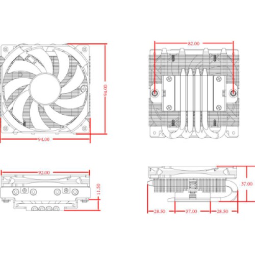 Кулер для процессора ID-Cooling IS-37-XT Black
