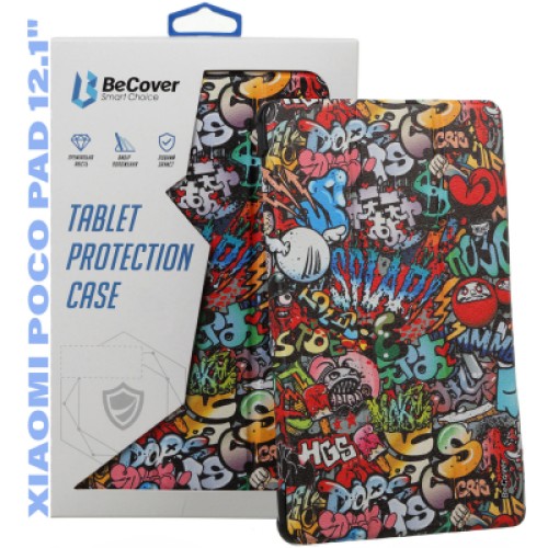 Чехол для планшета BeCover Smart Case Xiaomi Poco Pad 12.1" Graffiti (711569)