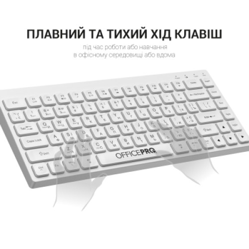Клавиатура OfficePro SK955W Wireless/Bluetooth White (SK955W)
