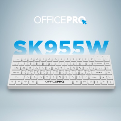 Клавиатура OfficePro SK955W Wireless/Bluetooth White (SK955W)
