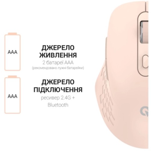 Мышка OfficePro M230P Silent Click Wireless/Bluetooth Pink (M230P)