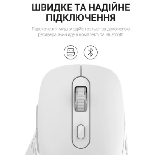 Мышка OfficePro M230W Silent Click Wireless/Bluetooth White (M230W)