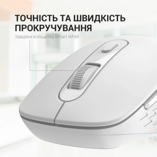 Мышка OfficePro M230W Silent Click Wireless/Bluetooth White (M230W)
