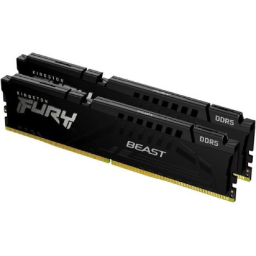 Модуль памяти для компьютера DDR5 32GB (2x16GB) 6000 MHz Beast Black XMP Kingston Fury (ex.HyperX) (KF560C30BBK2-32)