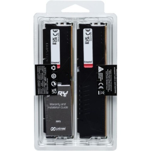 Модуль памяти для компьютера DDR5 32GB (2x16GB) 6000 MHz Beast Black XMP Kingston Fury (ex.HyperX) (KF560C30BBK2-32)