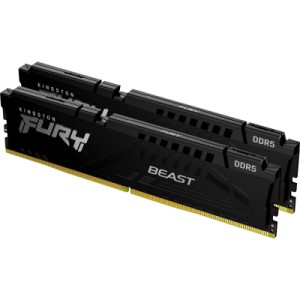 Модуль памяти для компьютера DDR5 16GB (2x8GB) 6000 MHz Beast Black EXPO Kingston Fury (ex.HyperX) (KF560C30BBEK2-16)