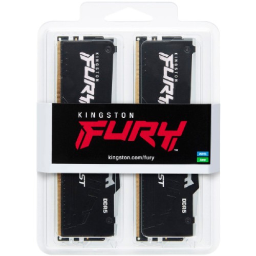 Модуль памяти для компьютера DDR5 16GB (2x8GB) 6000 MHz Beast RGB EXPO Kingston Fury (ex.HyperX) (KF560C30BBEAK2-16)