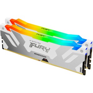 Модуль памяти для компьютера DDR5 32GB (2x16GB) 8000 MHz Renegade RGB White XMP Kingston Fury (ex.HyperX) (KF580C38RWAK2-32)