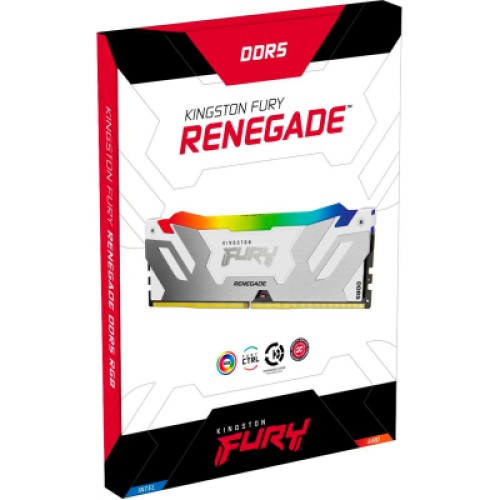 Модуль памяти для компьютера DDR5 32GB (2x16GB) 8000 MHz Renegade RGB White XMP Kingston Fury (ex.HyperX) (KF580C38RWAK2-32)