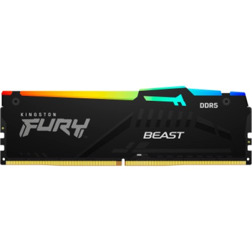 Модуль памяти для компьютера DDR5 128GB (4x32GB) 5600 MHz Beast RGB XMP Kingston Fury (ex.HyperX) (KF556C40BBAK4-128)