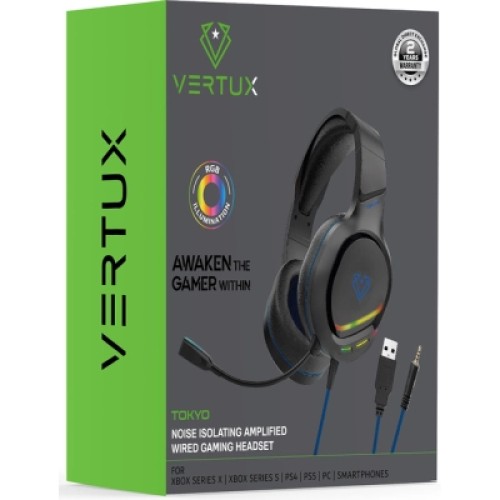 Наушники Vertux Tokyo 7.1 Mini Jack 3.5мм Blue (tokyo.blue)