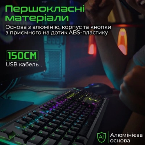 Клавиатура Vertux Comando USB Black (comando.black)