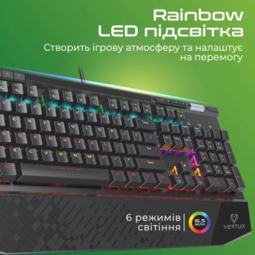 Клавиатура Vertux Tungsten USB Black (tungsten.black)