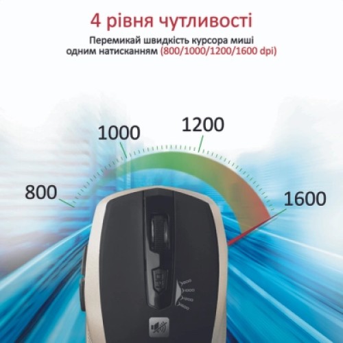 Мышка Promate Breeze Wireless Gold (breeze.gold)