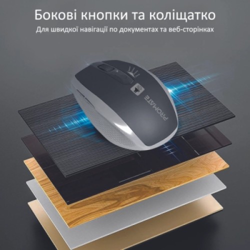 Мышка Promate Breeze Wireless Silver (breeze.silver)