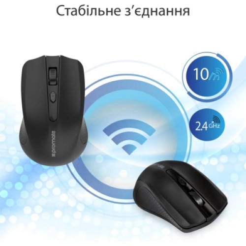 Мышка Promate Clix-8 Wireless Black (clix-8.black)