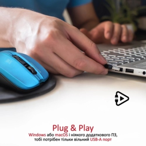 Мышка Promate Contour Wireless Blue (contour.blue)