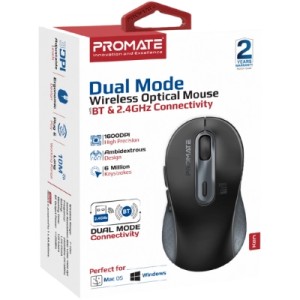 Мышка Promate Ken Wireless/Bluetooth Black (ken.black)