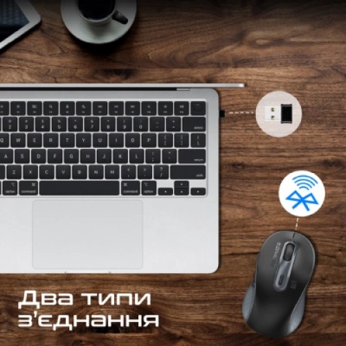 Мышка Promate Ken Wireless/Bluetooth Black (ken.black)