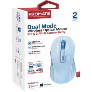 Мышка Promate Ken Wireless/Bluetooth Blue (ken.blue)